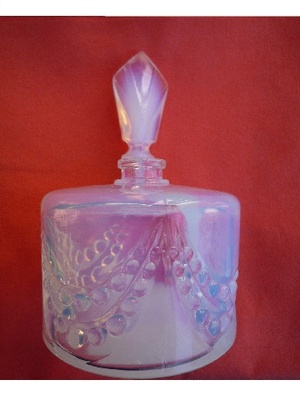 Flacon * cristal opalina guirelande punto H 11 cm - Botellas