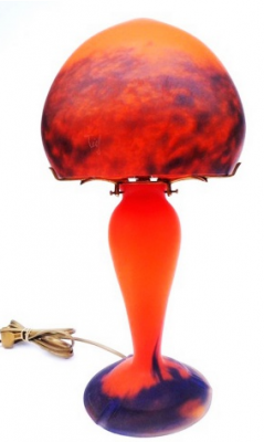 Lámpara anaranjada del iris milímetro. Altura 45 cm. Pasta de Cristal - Lámparas