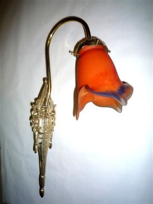 Lámpara de pared Liberty en pasta de vidrio con tulipa PM punta naranja