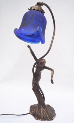 Lámpara isadora azul moteada