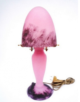 Lámpara Lola PM rosa berlingot. Altura 38 cm. Pasta de Cristal - Lámparas