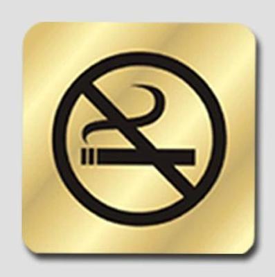 Letrero Latón - No fumador latón