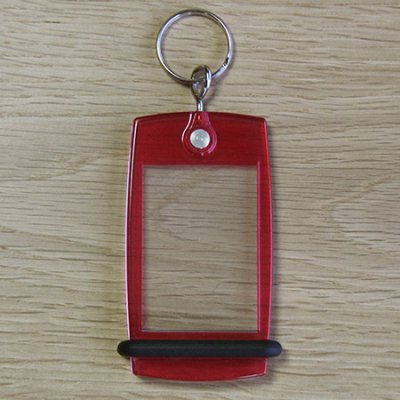 Llavero Mini Creoglass Color Rojo Translúcido X10