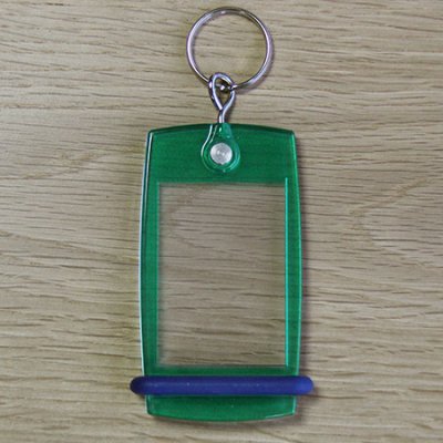 Llavero Mini Creoglass Color Verde Translúcido X10