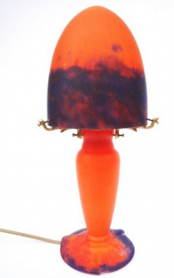 Lola pm lámpara naranja. Altura 38 cm. Pasta de Cristal - Lámparas