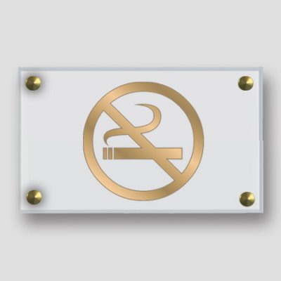 Placa de no fumadores plaxiglas