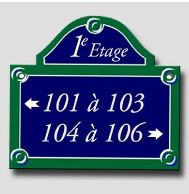 Placa de señalización de París - Panel doble direccional