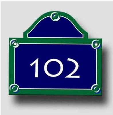 Placa de señalización de París - Puerta número de placa
