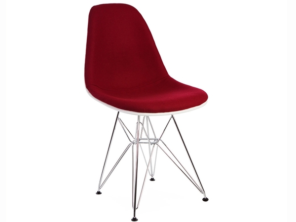 Silla DSR acolchada lana - Rojo