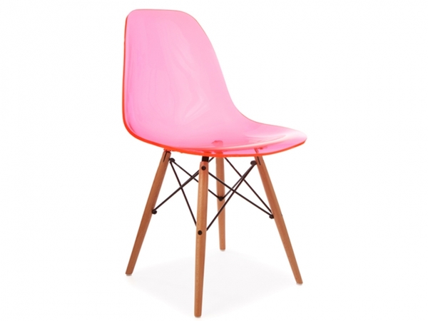 Silla DSW - Rosa transparente