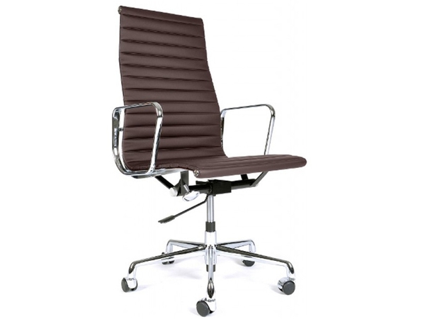 Silla Eames Alu EA119 - Marrón oscuro