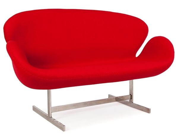 Swan 2 plazas Arne Jacobsen - Rojo